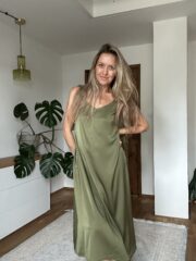 Aura dress Deep green