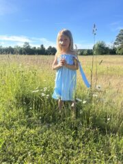 Aura girls dress Sky blue